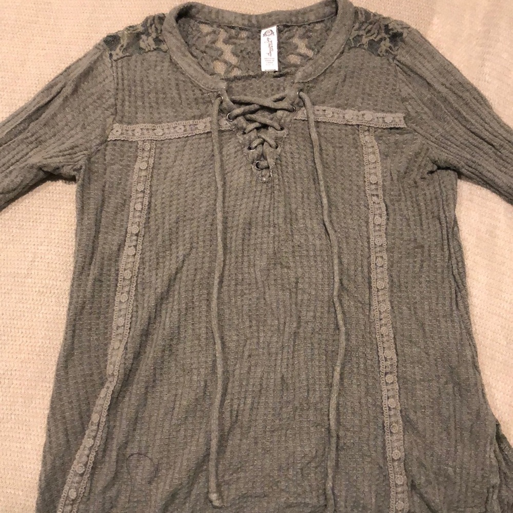 American Rag olive green long sleeve